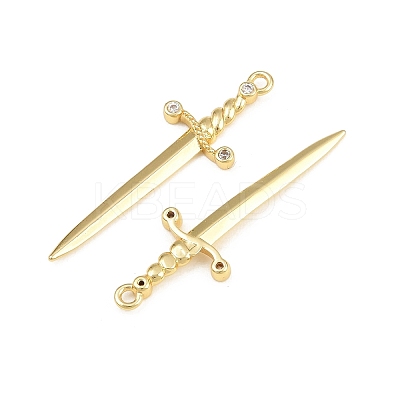Brass Micro Pave Clear Cubic Zirconia Pendants CU-CBAD306-20G-1