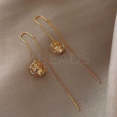 Alloy Rhinestone Earrings for Women WG80053-24-1