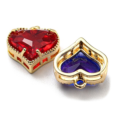 Golden Tone Brass Charms KK-D038-02G-1
