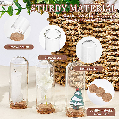 Glass Dome Cloche Cover AJEW-CP0005-62C-1