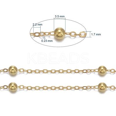 Brass Flat Oval Cable Chains X-CHC018Y-G-1