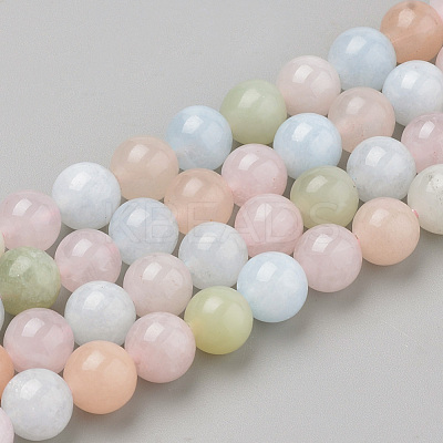 Natural Morganite Beads Strands G-Q961-08-6mm-1