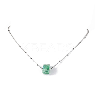 Electroplated Natural Quartz Beads Charm Necklaces NJEW-JN04789-1