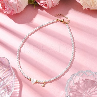 Brass Micro Pave Grade AAA Cubic Zirconia Letter Pendant Necklaces NJEW-JN04771-10-1
