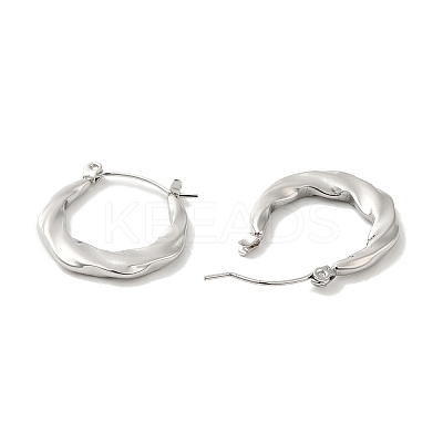 Non-Tarnish 304 Stainless Steel Hoop Earrings for Women LS-EJEW-G364-02P-1