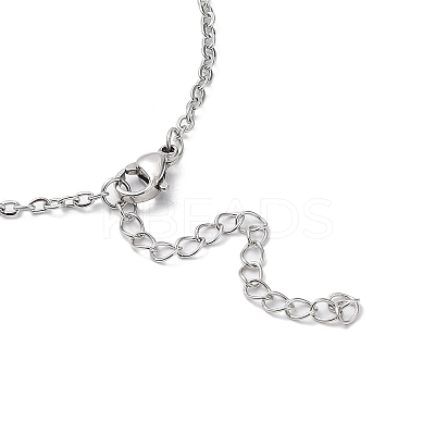 Non-Tarnish 304 Stainless Steel Cross Link Chain Necklace NJEW-K249-06P-1