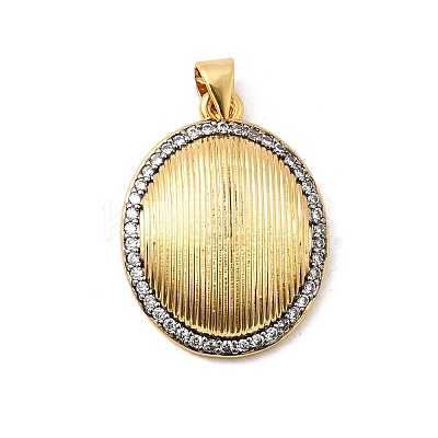 Brass Micro Pave Cubic Zirconia Pendants KK-A266-04A-G-1