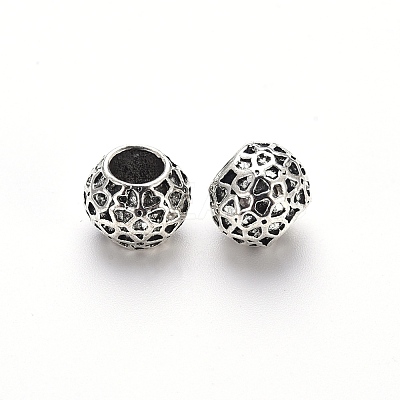 Tibetan Style Alloy European Beads TIBE-N006-76AS-LF-1