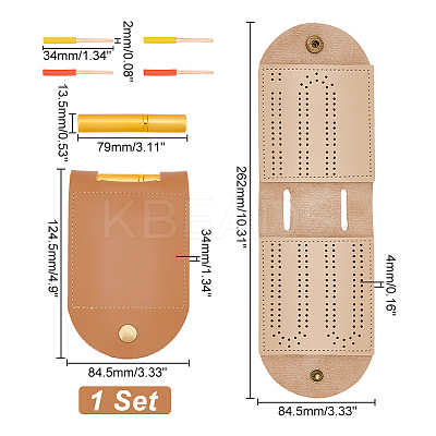 PU Outdoor Cribbage Card Game Scoreboard AJEW-WH0033-05-1