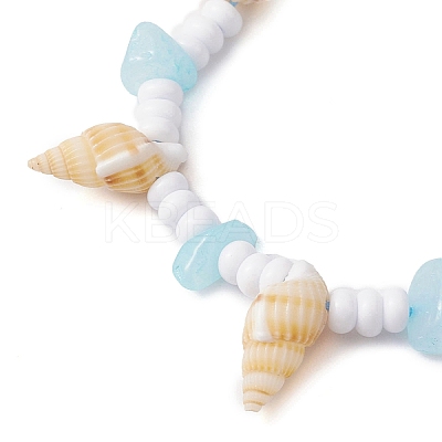 Dyed Natural White Jade Braided Bead Bracelets BJEW-JB10358-02-1