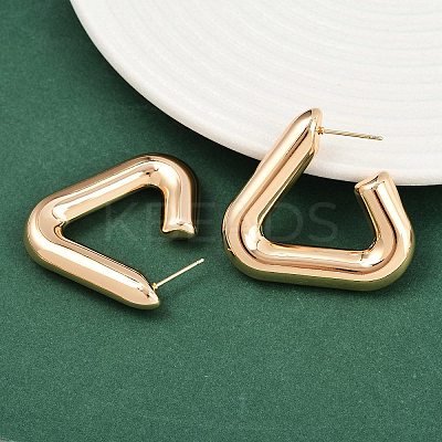 Brass Stud Earrings EJEW-H168-14C-G-1