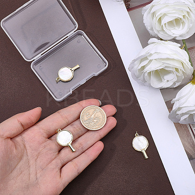4Pcs Natural Shell Pendants KK-BBC0028-72-1