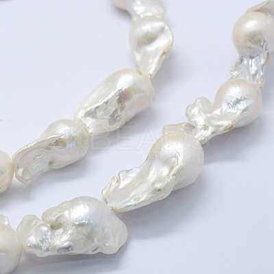 Natural Baroque Pearl Keshi Pearl Beads Strands PEAR-K004-15-1