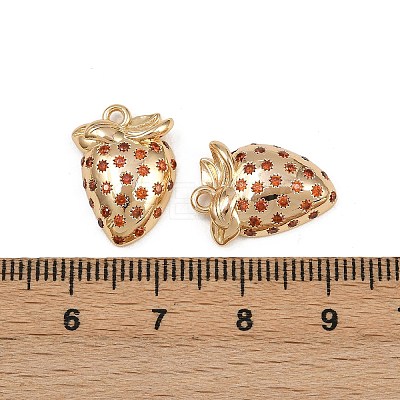 Brass Micro Pave Cubic Zirconia Pendants KK-K407-02G-1