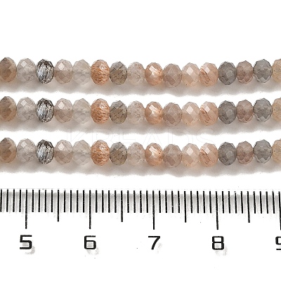 Natural Multi-Moonstone Beads Strands G-B074-A08-01-1