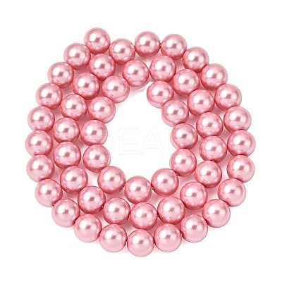 Eco-Friendly Dyed  Glass Pearl Round Beads Strands HY-A002-8mm-RB109-1