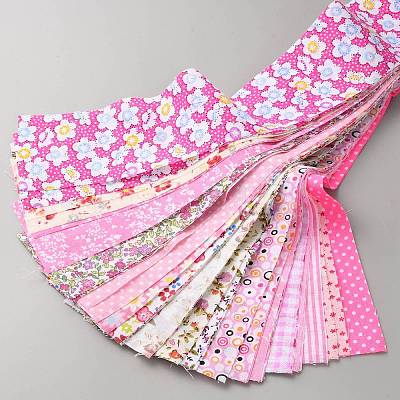 40Pcs 20 Styles Flower Pattern Cotton Fabric for Quilting and Sewing FIND-SZC0009-12B-1