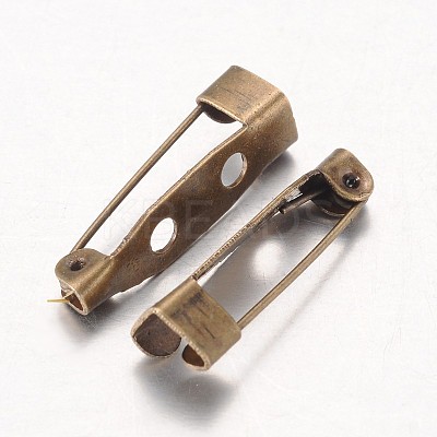 Nickel Free Antique Bronze Iron Pin Backs Brooch Safety Pin Findings X-E035Y-NFAB-1