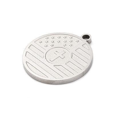 Anti-Tarnish 201 Stainless Steel Pendants STAS-R002-10P-1