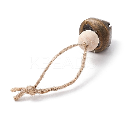 Iron Bell Pendant Decoration HJEW-JM02228-01-1