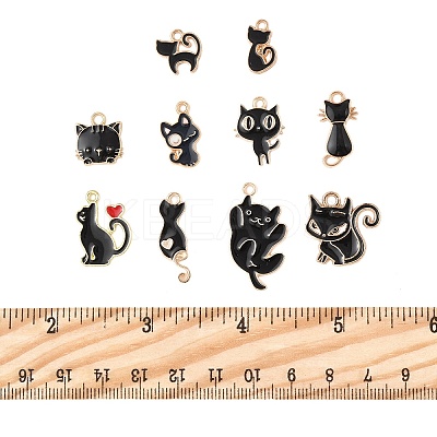 20Pcs 10 Styles Alloy Enamel Pendants ENAM-FP0002-59-1