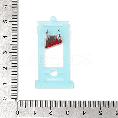 Halloween Opaque Acrylic Pendants IFIN-P041-01P-M-1