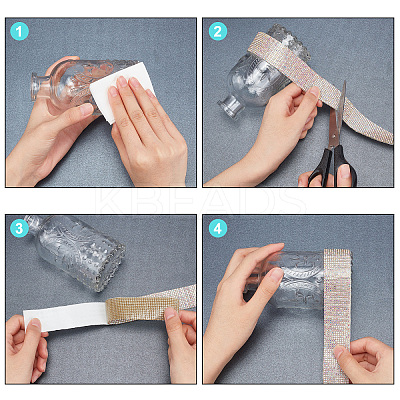 Self Adhesive Glass Rhinestone Glue Sheets RB-FG0001-02B-1