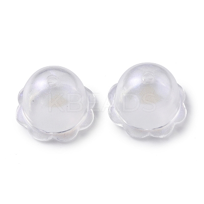 Transparent Acrylic Bead Caps X-OACR-P007-46-1