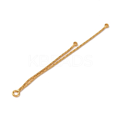 Brass Boston Link Chain Tassel Big Pendants KK-G510-06G-1
