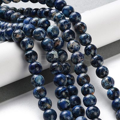 Dyed Natural Regalite/Imperial Jasper/Sea Sediment Jasper Beads Strands G-B124-C01-11-1