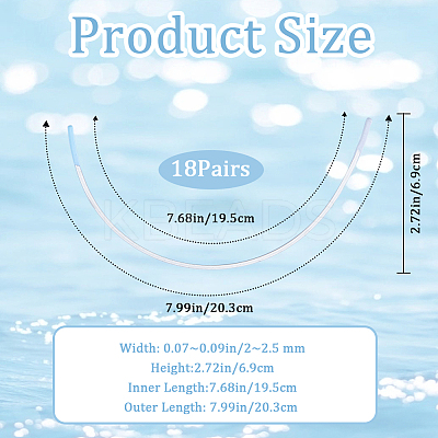 304 Stainless Steel Bra Underwire LS-FIND-WH0421-34A-1