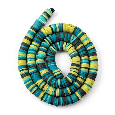 Handmade Polymer Clay Beads Strands CLAY-R089-6mm-T02B-26-1