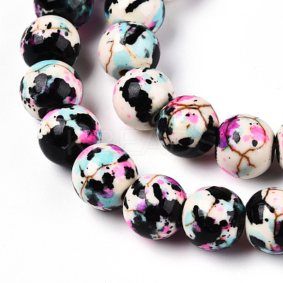 Synthetic Turquoise Dyed Beads Strands LS-G-E594-24C-1