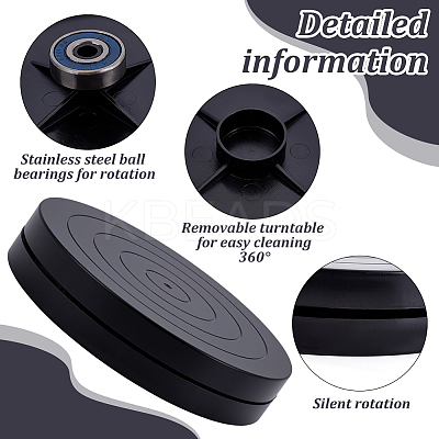 Flat Round Mini Plastic Rotated Turntable Sculpting Pottery Wheel CELT-WH0007-002A-1