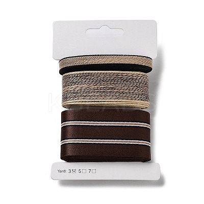 9 Yards 3 Styles Polyester Ribbon SRIB-C002-08D-1