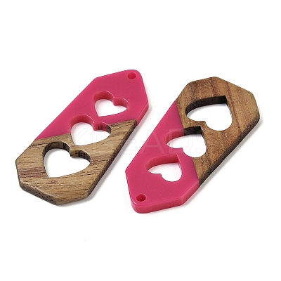 Resin and Walnut Pendants WOOD-I013-06A-1