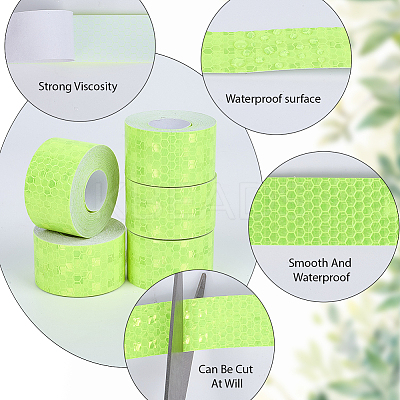 5 Rolls PET & PVC AUMO-mate Car Reflective Strip Sticker AJEW-SP0002-17-1