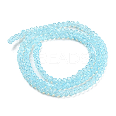 Baking Paint Transparent Glass Beads Strands DGLA-A034-J2mm-B02-1