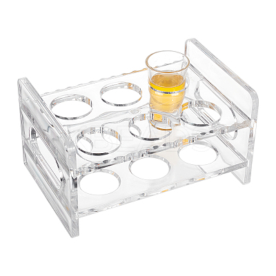 Acrylic Holders for 6 Round Shot Glasses AJEW-WH0473-04-1