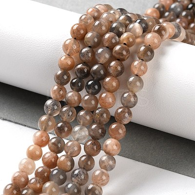 Natural Black Sunstone Beads Strands G-U009-A01-01-1