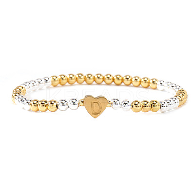Brass Beads Stretch Bracelets for Women CW0227-14-1