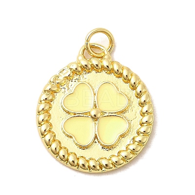 Brass Enamel Pendants KK-I378-20G-B-1