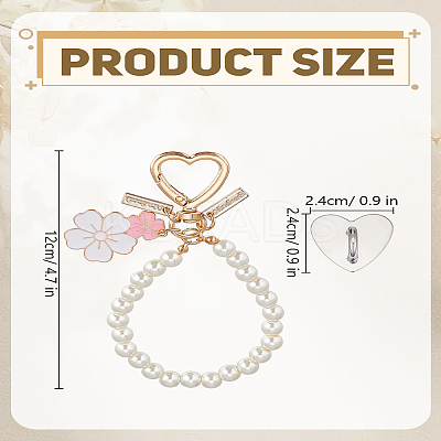1Pc Alloy & Plastic Beads Pendant Decorations KEYC-LP0001-10-1