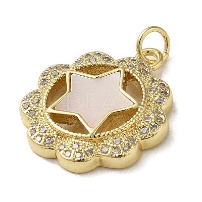 Brass Micro Pave Cubic Zirconia Pendants KK-Q808-17G-1