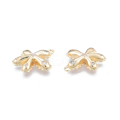 Brass Micro Pave Cubic Zirconia Pendants KK-G432-17G-1