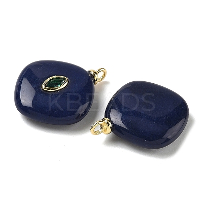 Dyed Natural White Jade Pendants G-H328-06G-B15-1