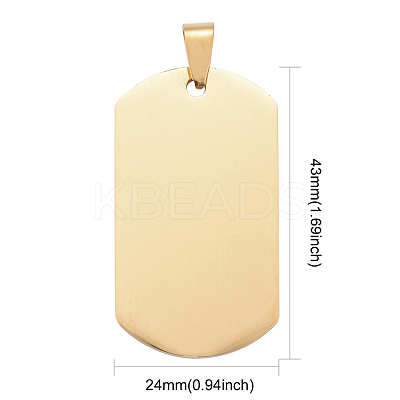 PVD Vacuum Plating 304 Stainless Steel Big Pendants STAS-I140-19E-G-1