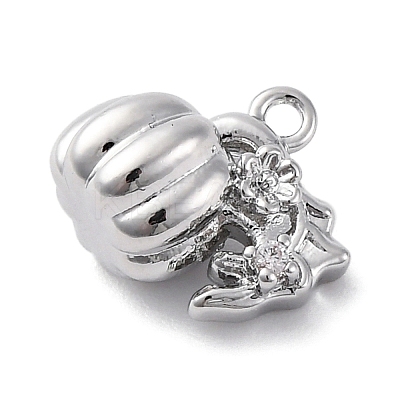 Brass Rhinestone Pendants KK-E793-20P-1