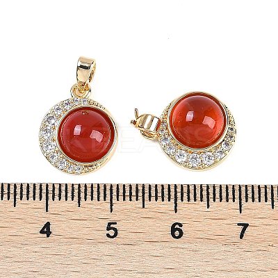 Natural Carnelian(Dyed & Heated) Pendants KK-U043-53G-01-1