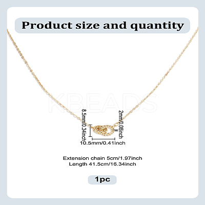 1Pc Brass Crystal Rhinestone Double Rings Pendant Necklaces NJEW-LP0009-54-1
